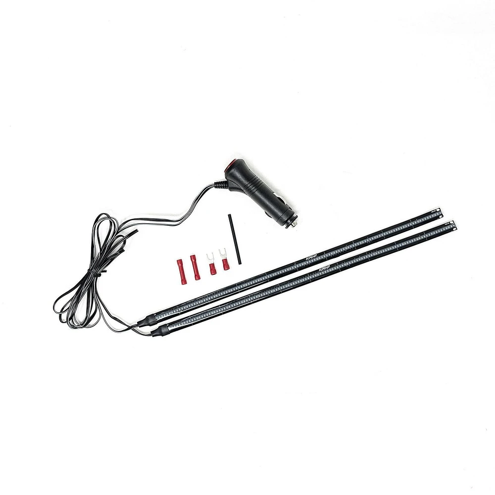 Trousse de base de bandes lumineuses à DEL Ultra pour l’intérieur et l’extérieur – 2 bandes de 12 po, 12 V – Violet