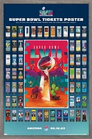 NFL League - Super Bowl LVII Ticket Collage Wall Poster, 22.375" x 34"