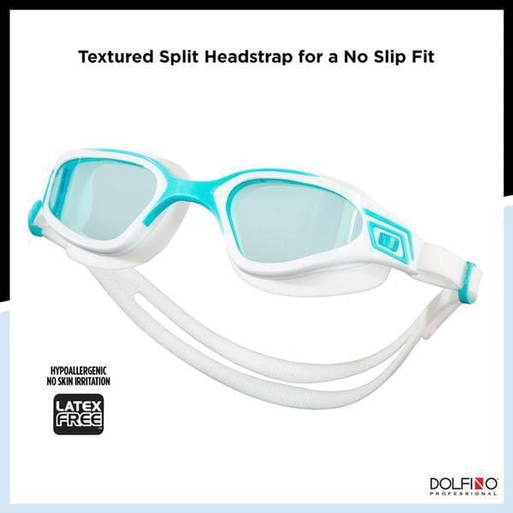 Lunettes de Natation Adulte Dolfino Merlin Turquoise Lunettes adultes