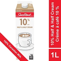 Sealtest 10% Half & Half Coffee Cream, 1 L