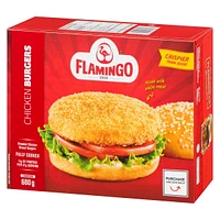 Chicken Breast Burgers Breaded and fully cooked, Flamingo, Chicken Breast Burgers Breaded and fully cooked,  680 g 11g meat protein