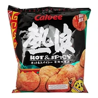 Calbee potato chip hot & spicy flavor