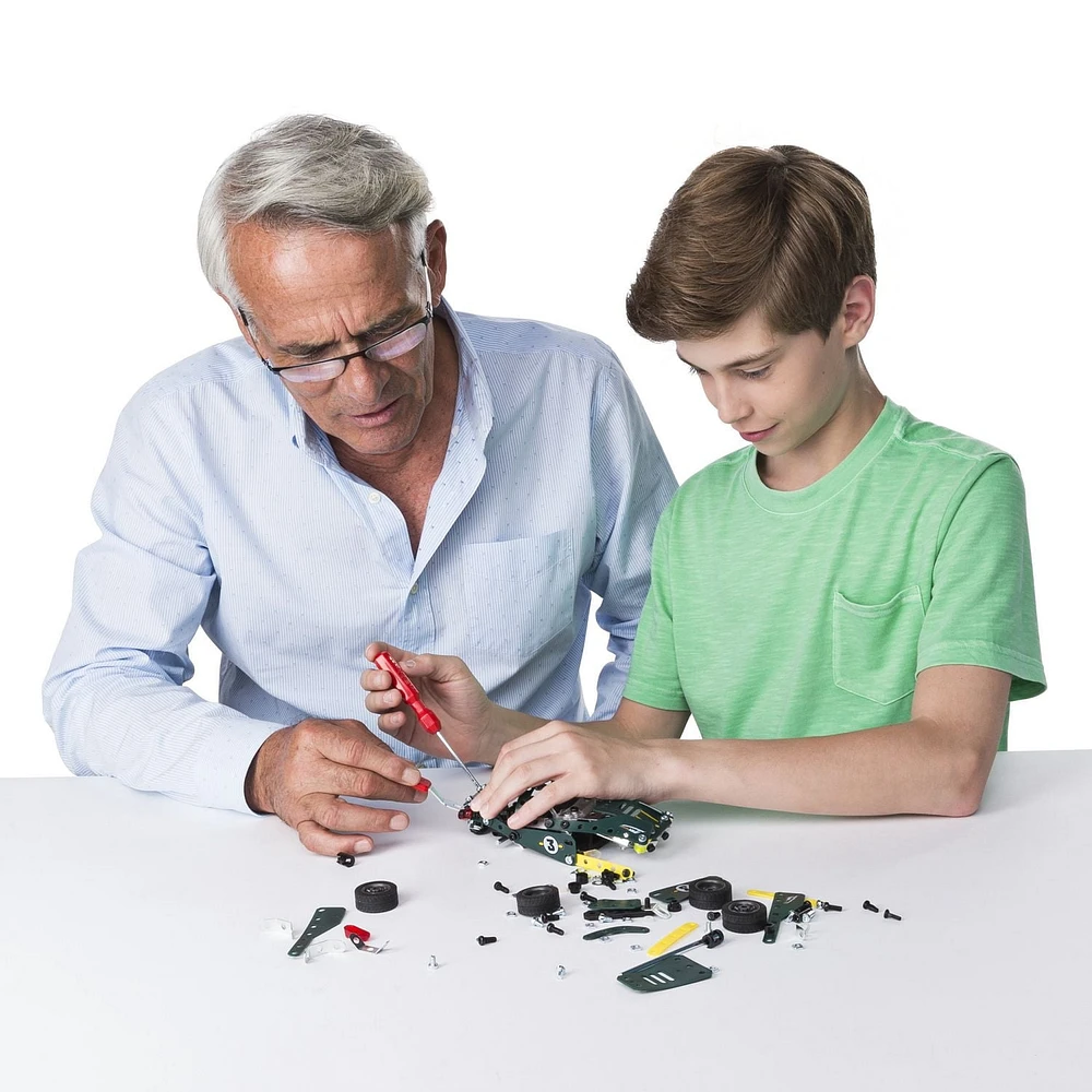Meccano – Cabriolet à construire 5 en 1 de la gamme S.T.I.M avec roues et pièces mobiles