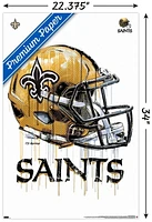 NFL New Orleans Saints - Drip Helmet 20 Wall Poster, 22.375" x 34"