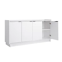 Prepac Simply Modern 4 Door Accent Cabinet White