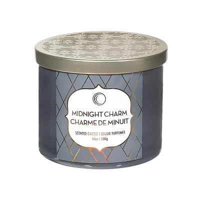 14 Oz 3 Wick Jar Candle With Lid (Midnight Charm) - Set of 2