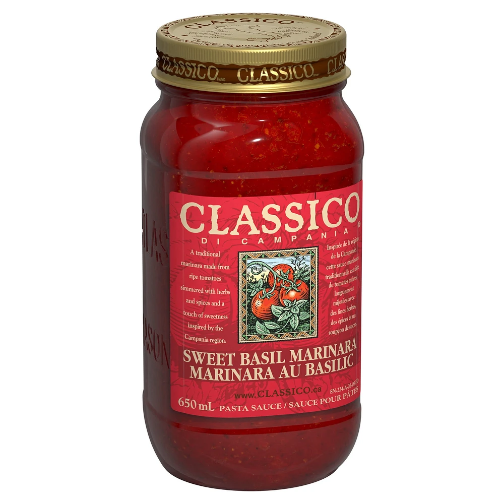 Classico Sweet Basil Marinara Spaghetti Pasta Sauce