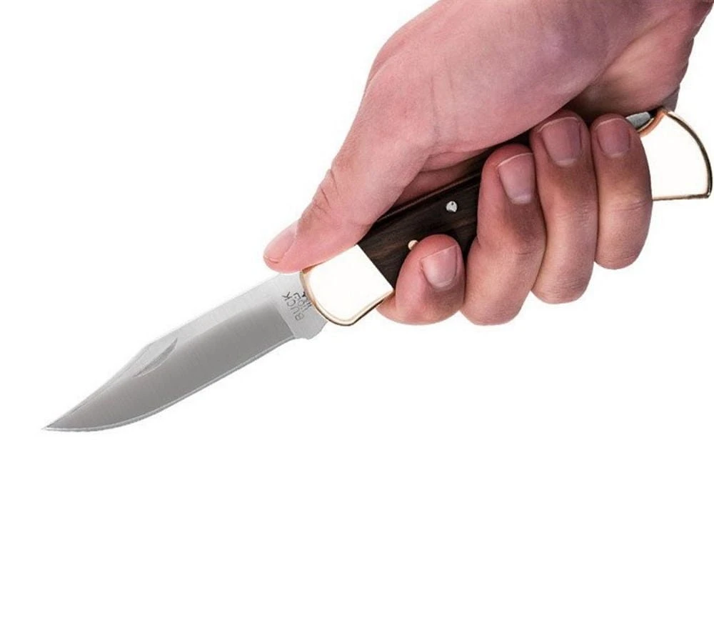 Buck Knives - Folding Hunter Finger Grooved Knife, Hunting Knife, Heavy-Duty Steel Knife, Design for Canadian Hunting Adventure, Bushcraft Knife, Stainless Steel Blade Knife