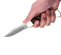 Buck Knives - Folding Hunter Finger Grooved Knife, Hunting Knife, Heavy-Duty Steel Knife, Design for Canadian Hunting Adventure, Bushcraft Knife, Stainless Steel Blade Knife