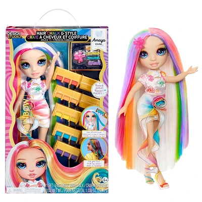 Rainbow High Craie à cheveux et coiffure Amaya – Poupée arc-en-ciel de 11 po (28 cm)