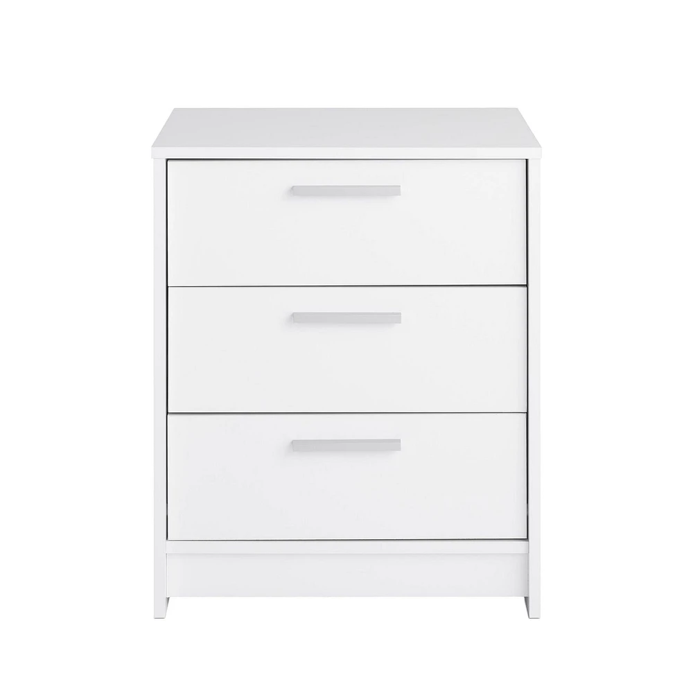 Prepac Studio Essentials 3 Drawer Nightstand White