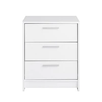 Prepac Studio Essentials 3 Drawer Nightstand White