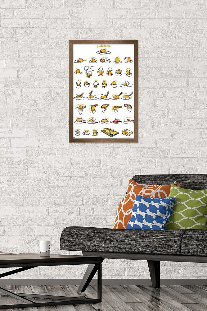 Gudetama - Grid Wall Poster, 14.725" x 22.375"
