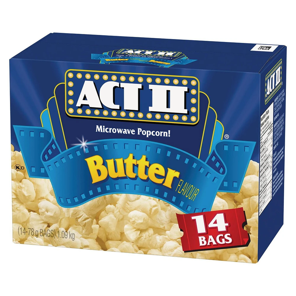 Act II 14s Gourmet micro-onde Popcorn-saveur De Beurre 1,09 kg
