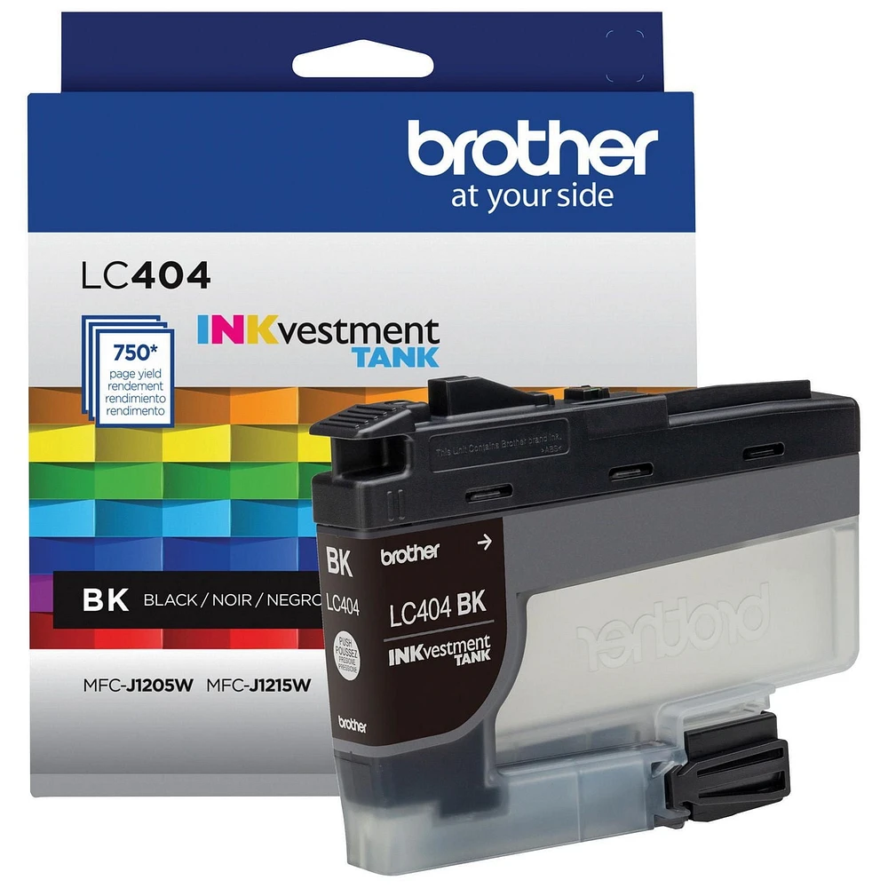 Brother LC404BKS Cartouche d'encre authentique noire à rendement standard INKvestment Tank Brother LC404BKS Cartouche d'encre authentique noire à rendement standard INKvestment Tank