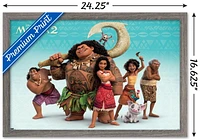 Disney Moana 2 - Group Wall Poster, 14.725" x 22.375" Framed