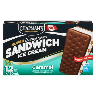 Chapman's Caramel Saucy Spots Ice Cream Super Sandwich