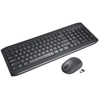 onn. 100009054 Wireless 104 Keys Full Keyboard and 5-Button Mouse, Easy Connect USB Receiver