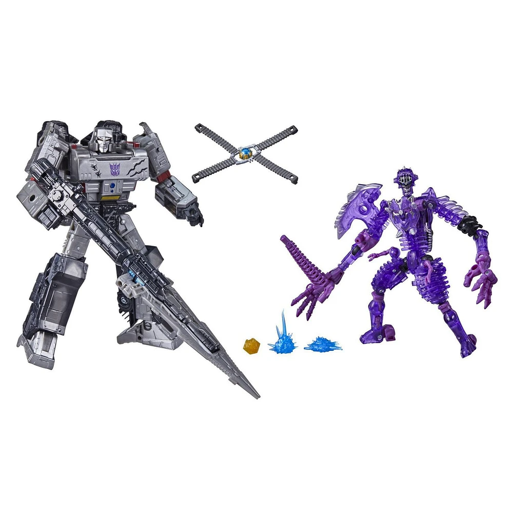 Transformers Generations War for Cybertron, emballage avec spoiler (divulgâcheur) inspiré de la trilogie, classe Leader, dès 8 ans, 17,5 cm