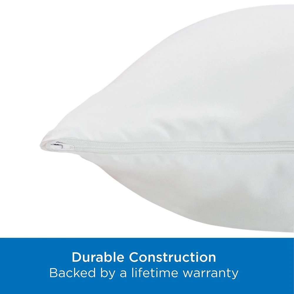 AllerEase Maximum Allergy Protection Zippered Breathable Pillow Protector, Zippered pillow protector