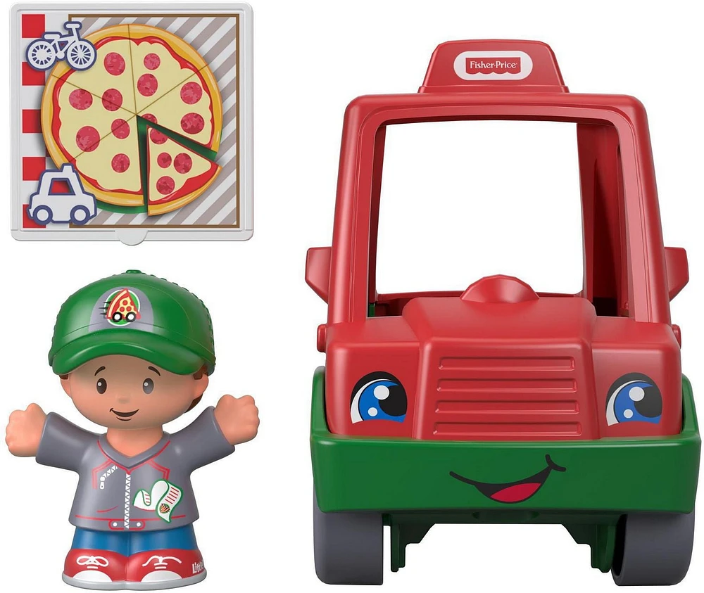 Little People Voiture de livraison de Pizzas «La pointe délicieuse»