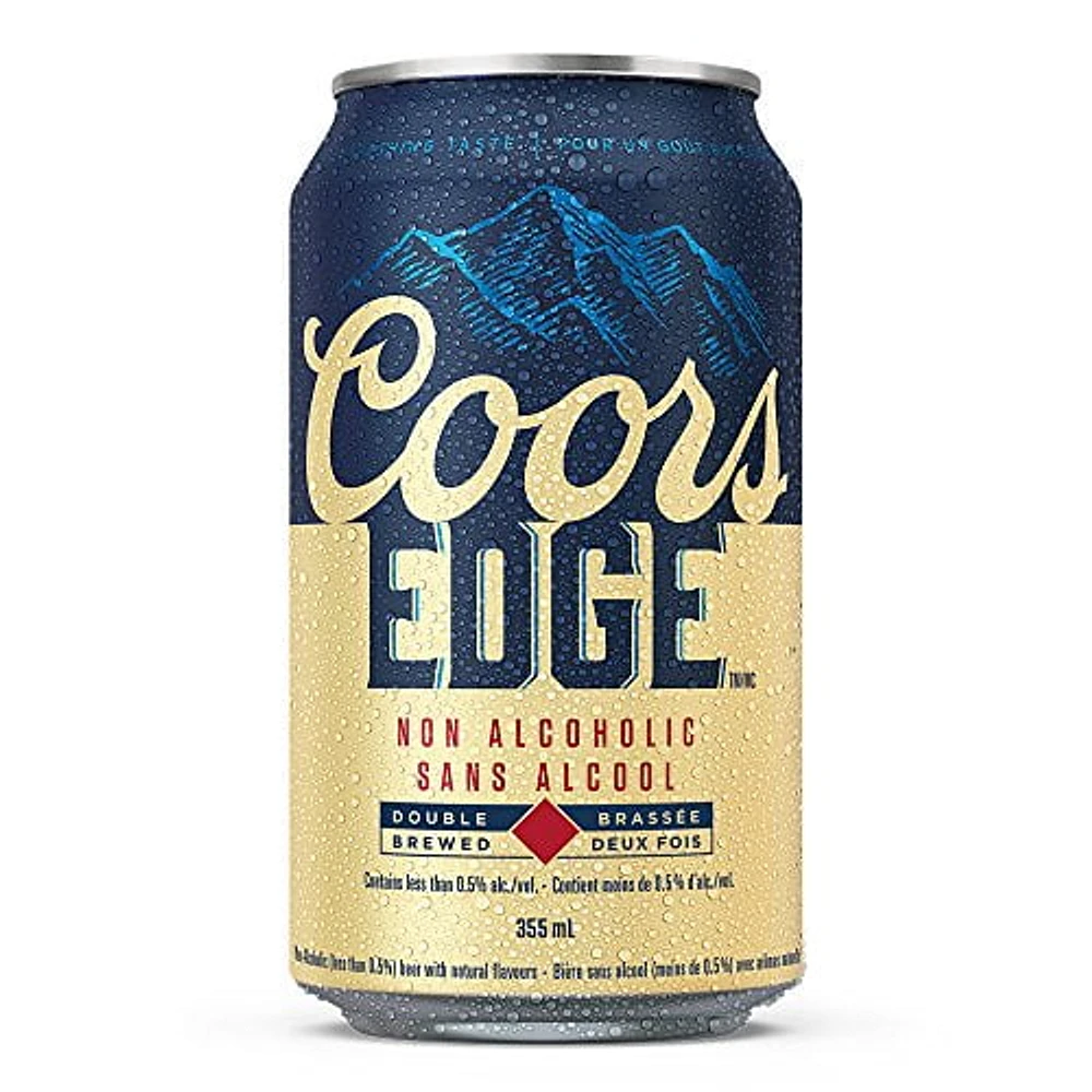 Molson, Coors Edge Non Alcoholic beer 12x 355ml, Lager taste without Alcohol