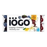 iÖGO Cherry, Lemon, Blackberry-Blueberry, Vanilla Lactose-Free Yogurt Cups 1.5%, 16x100g