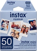 Fujifilm Instax Mini 5 pack instant film, Instax Mini Film 50 exposures