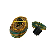 Kit de câblage de remorque avec connecteurs et clips, 4 voies, 25 pieds mâles, 4 pieds femelles, kit de câblage de remorque utilitaire pour lumières de remorque de bateau, fil de lumières de remorque