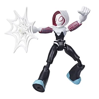 Marvel Spider-Man Bend and Flex  - Figurine flexible Ghost-Spider de 15 cm, incluant accessoire, pour enfants à partir de 6 ans
