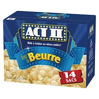 Act II 14s Gourmet micro-onde Popcorn-saveur De Beurre 1,09 kg