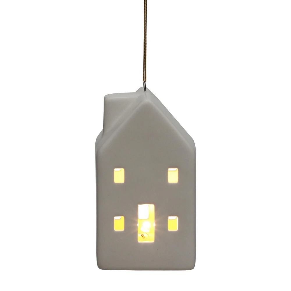 Temps de vacances ensemble de 3 ornement de maison LED