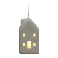 Temps de vacances ensemble de 3 ornement de maison LED