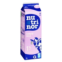 1L Milk 1% carton Nutrinor, 1L partly skimmed