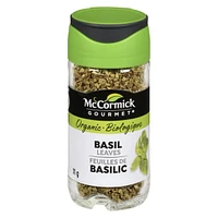 McCormick Gourmet, Premium Quality Natural Herbs & Spices, Organic Basil Leaves, 11g