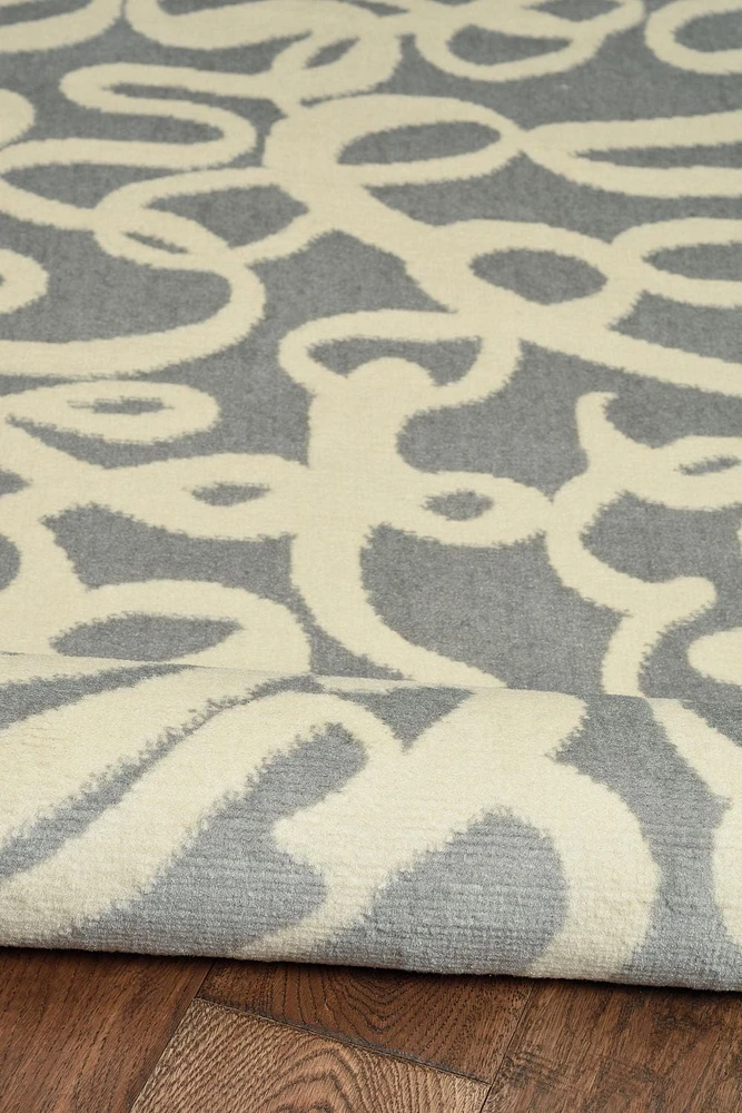 Tapis Capri Sasha gris clair & os de 6 pi 5 po x 9 pi 3 po