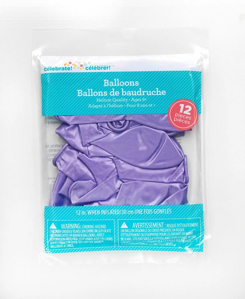 12Pcs Balloons Pearl Lilac