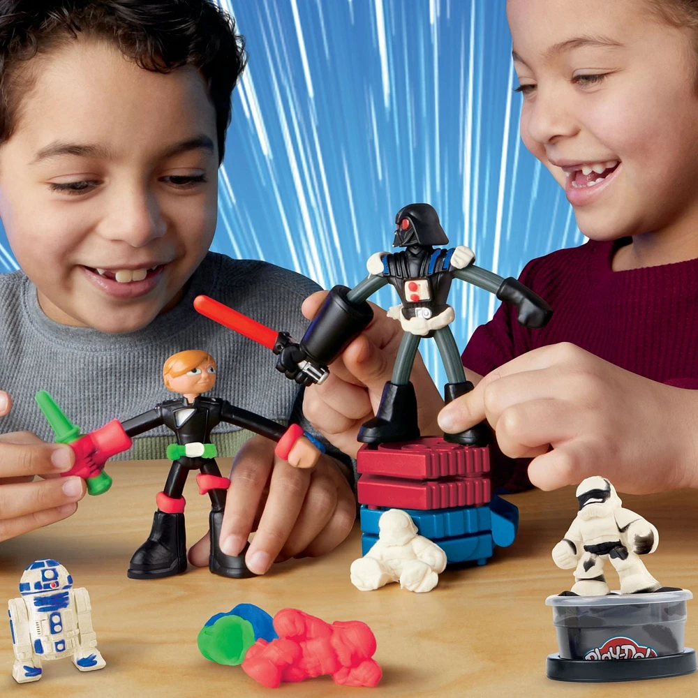 Play-Doh Star Wars Squish & Slice Lightsabers 4 Inch Action Figure Set, Ages 4 and up