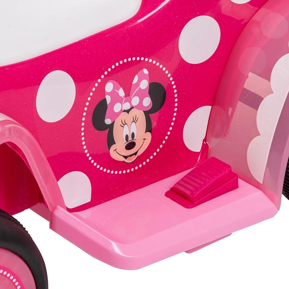 Minnie de Disney, jouet porteur, 6 volts, Quad pour les filles par Huffy, Rose