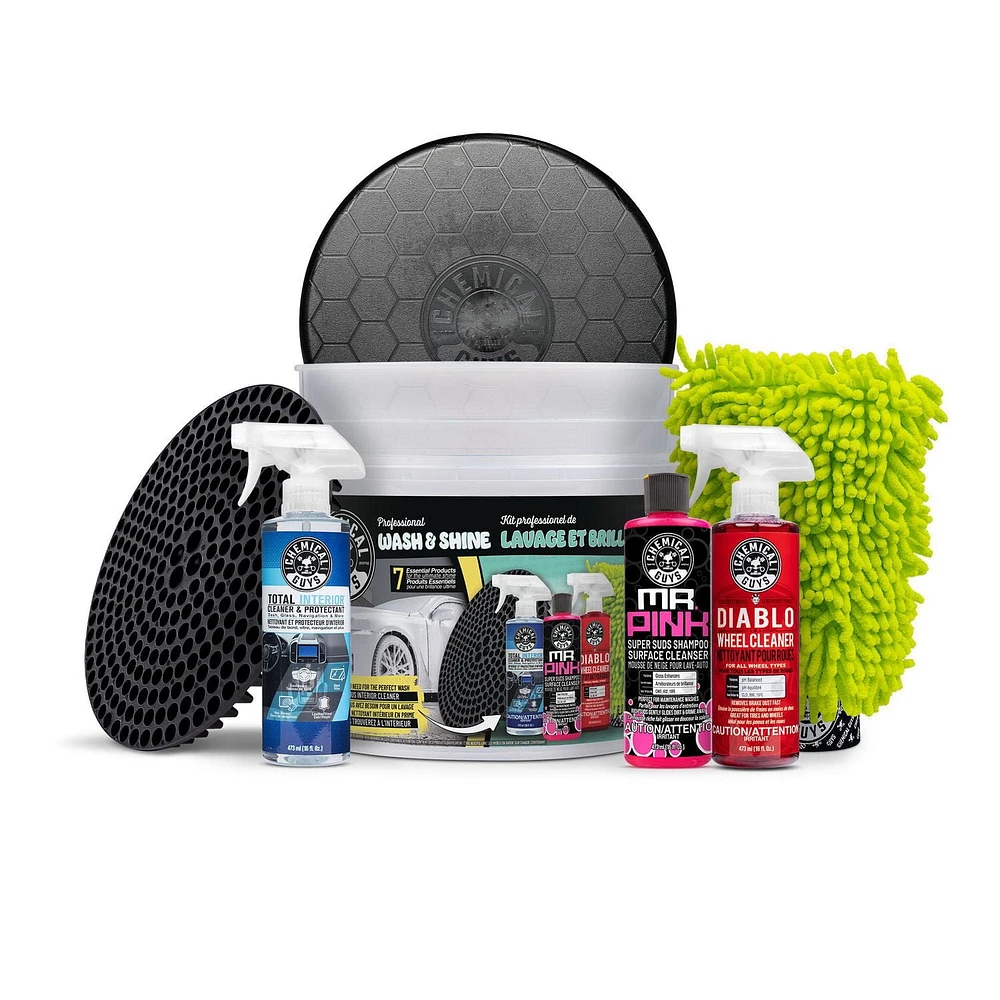 7 piece Bucket Cleaning Kit, Multi-Purpose Cleaning Kit