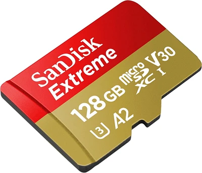 SanDisk Extreme® microSDXC™ UHS-I card, 128GB, with A2 performance - SDSQXA1-128G-CW6MA, MicroSD Card 128GB