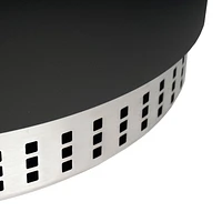 Muskoka 25" Black Steel/Stainless Steel Smokeless Wood Fire Pit with Lid, Poker & Protective Cover
