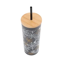 Way to Celebrate 27oz Black Recycled Plastic Printed Spider Tumbler