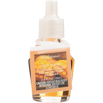 Huile Scent Charm ScentSationals -  Citrus Mango 0.8 Fl oz, 24 mL Recharge