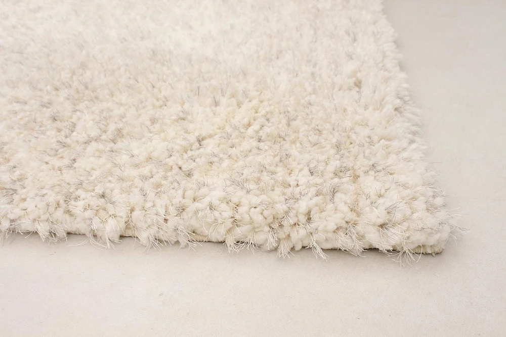 ECARPET Tangier Cream, Grey Shag 5'3" x 7'3"