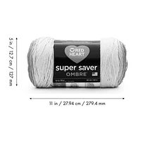 Red Heart® Super Saver® Ombre™ Yarn, Acrylic #4 Medium, 10oz/283g, 482 Yards, Gorgeous ombre yarn