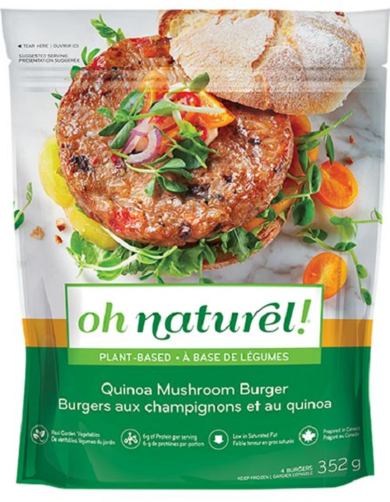 Oh Naturel! Quinoa Mushroom Burger