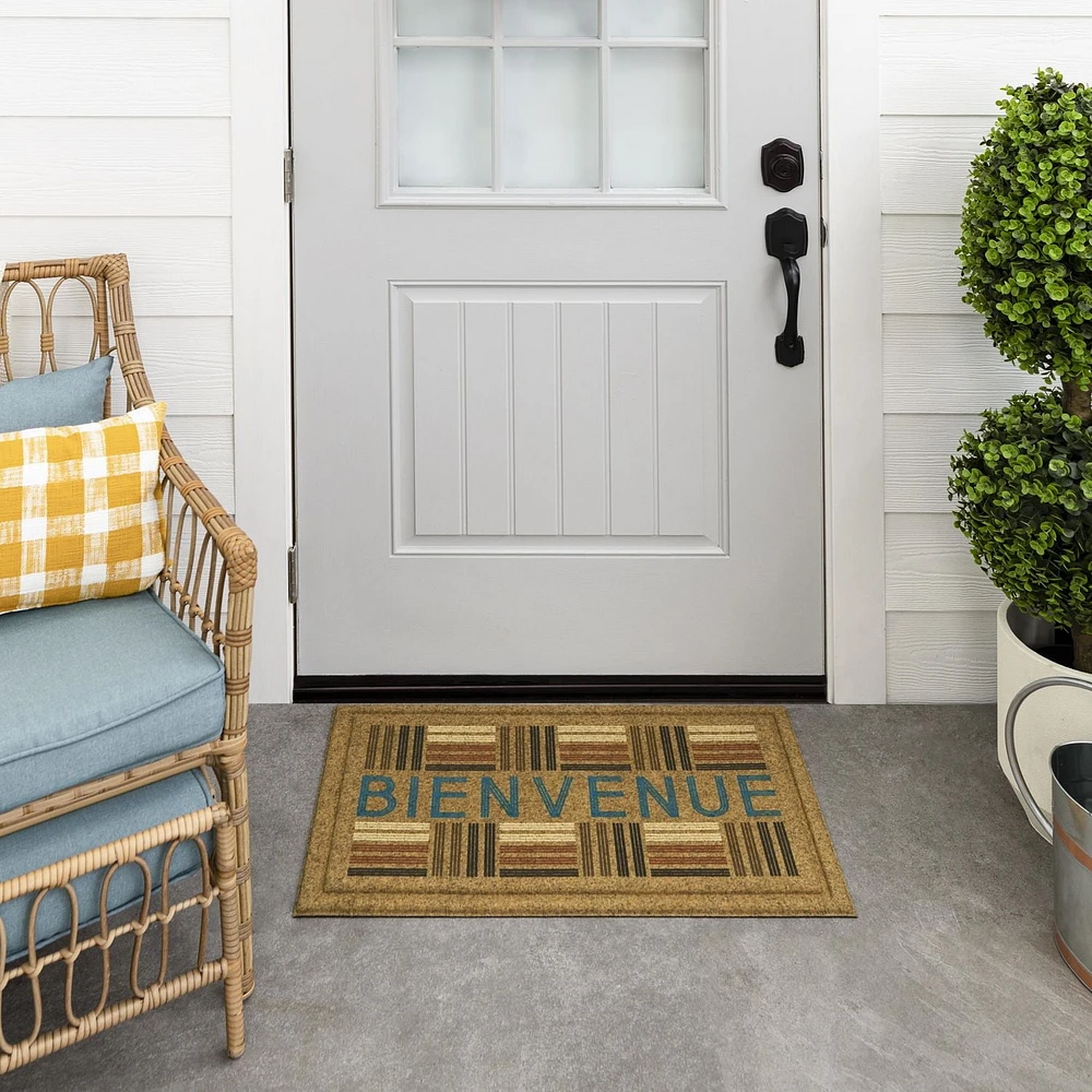 Mohawk Home Bienvenue Polyester Doormat, 18"x 30"