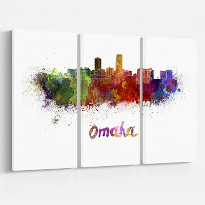 Design Art La Ligne D'Horizon De Omaha Art Sur Toile