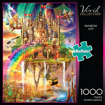 Buffalo Games Vivid Collection Rainbow City 1000 Piece Jigsaw Puzzle